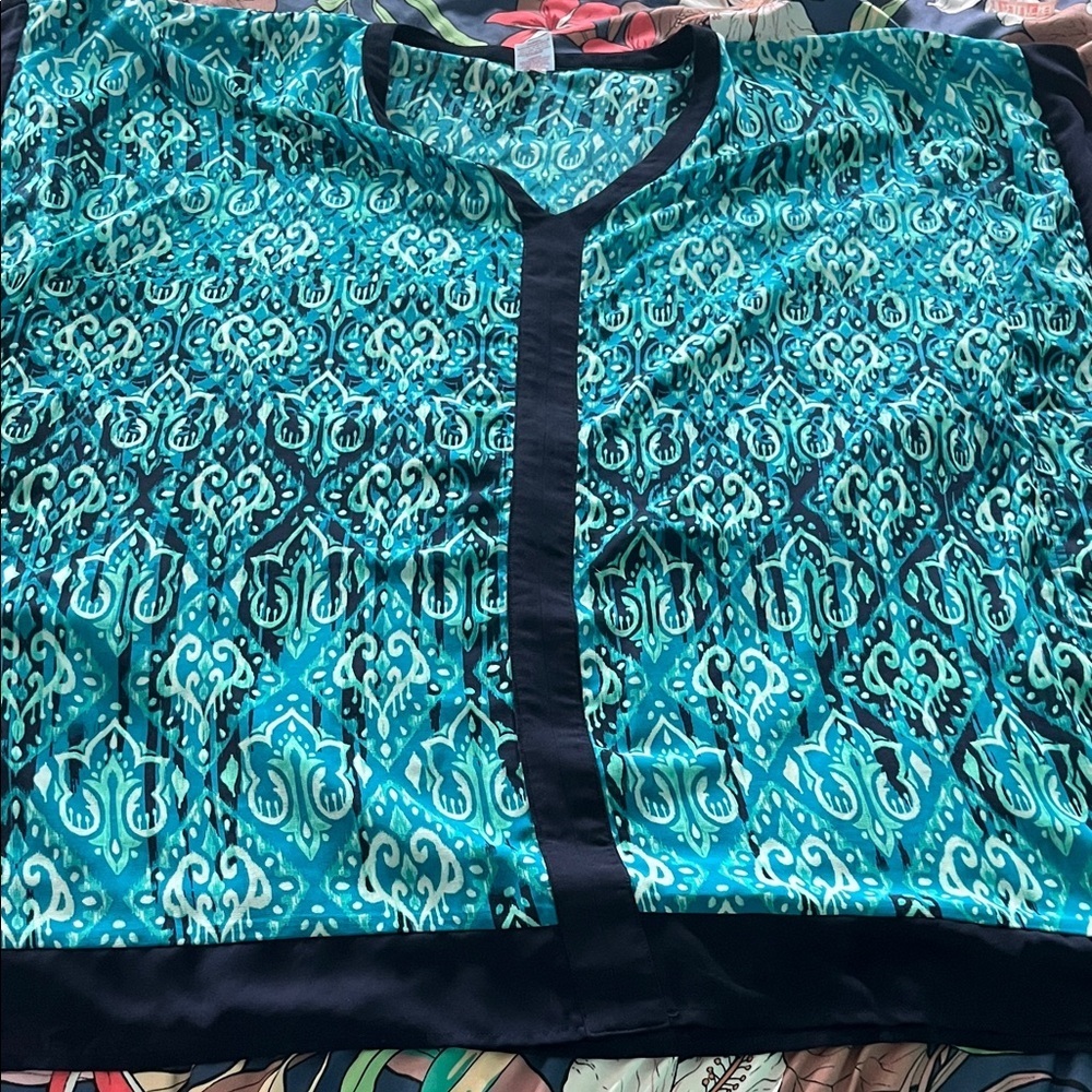 Printed swim coverup